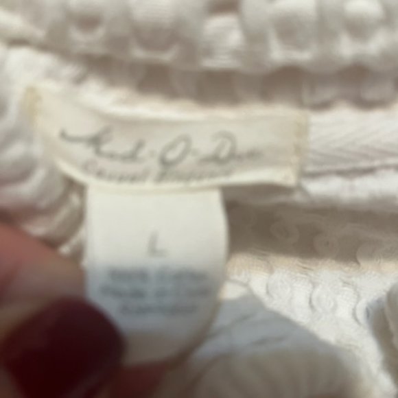 Mod-o-doc  White/Cream Long Sleeve Front Button Patch Pocket Jacket - Large - Picture 4 of 5